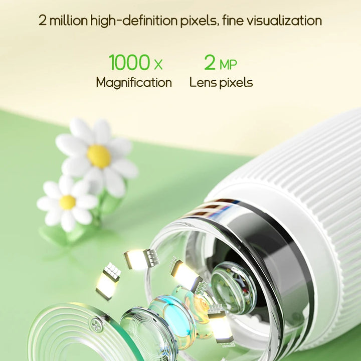 Mini Microscope for Kids – 2" Screen with 1000x Zoom, Educational Gift