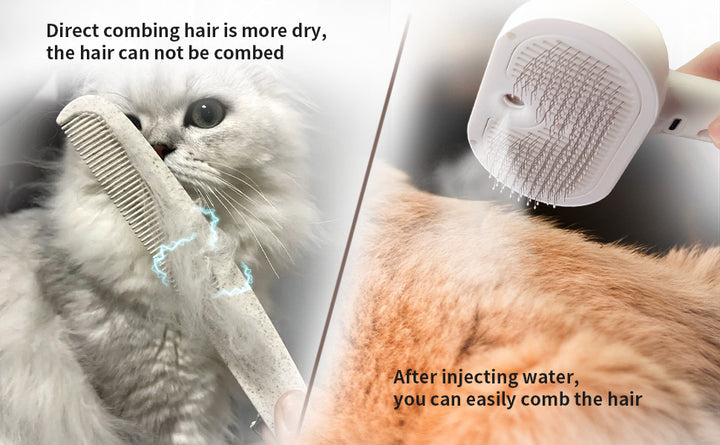 Pet Spray Grooming Comb – De-Shedding & Styling Tool for Dogs & Cats