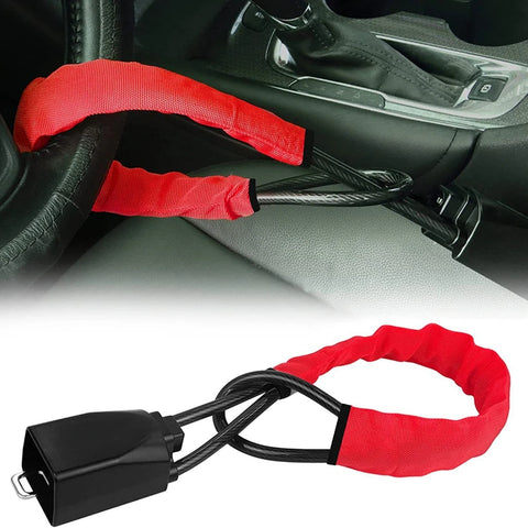 Anti-Theft Car Lock – Steel Steering Wheel & Seat Belt Security for Cars & SUVs