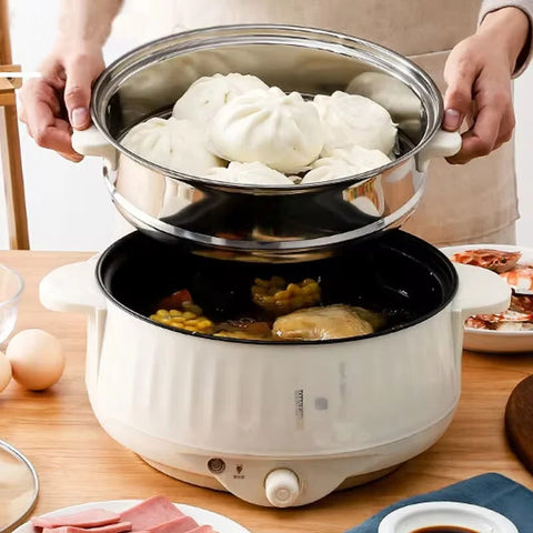 Compact Multi-Cooker – 220V Non-Stick Electric Pot for 1–2 Person Meals